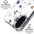 White Terrazzo iPhone 16 Plus Clear Case