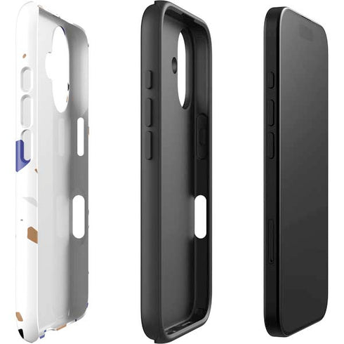 White Terrazzo iPhone 16 Plus Impact Case