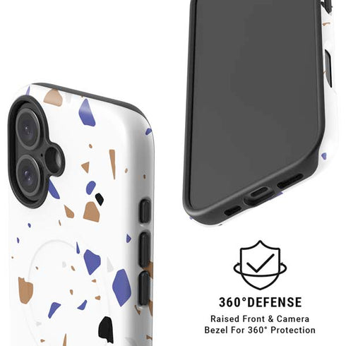 White Terrazzo iPhone 16 Plus Magsafe Impact Case