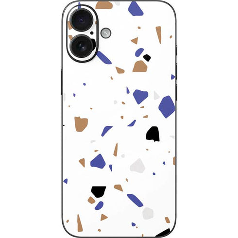 White Terrazzo iPhone 16 Plus Skin