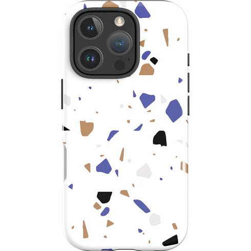 White Terrazzo iPhone 16 Pro Impact Case