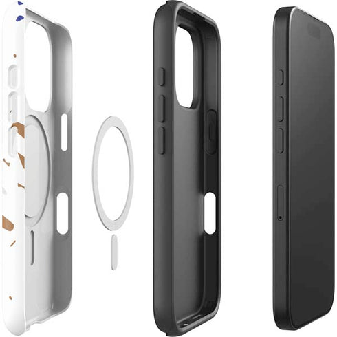 White Terrazzo iPhone 16 Pro Magsafe Impact Case