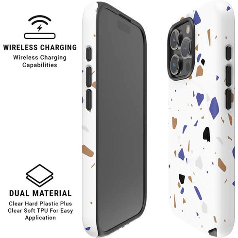 White Terrazzo iPhone 16 Pro Max Magsafe Impact Case