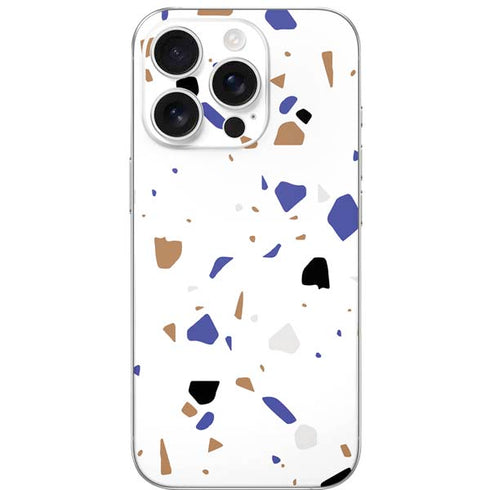White Terrazzo iPhone 16 Pro Skin