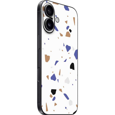 White Terrazzo iPhone 16 Skin