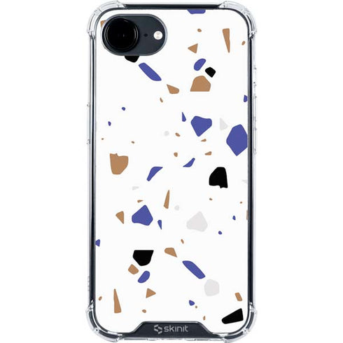 White Terrazzo iPhone 16e Clear Case