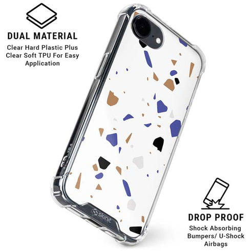 White Terrazzo iPhone 16e Clear Case