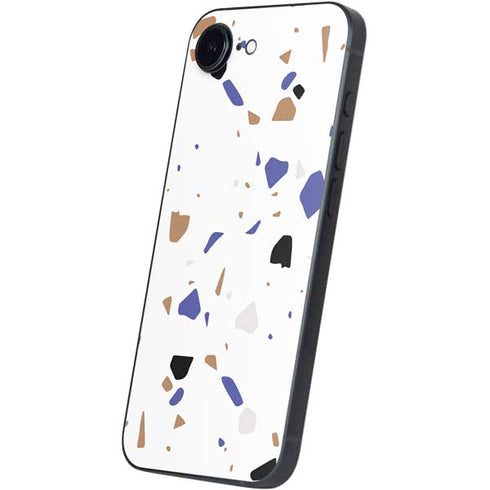 White Terrazzo iPhone 16e Skin