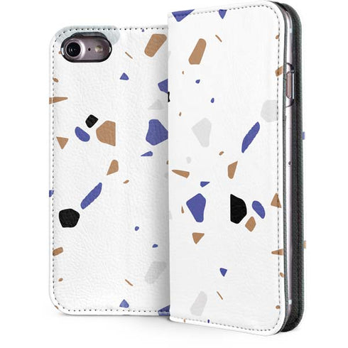 White Terrazzo iPhone 7 Folio Case