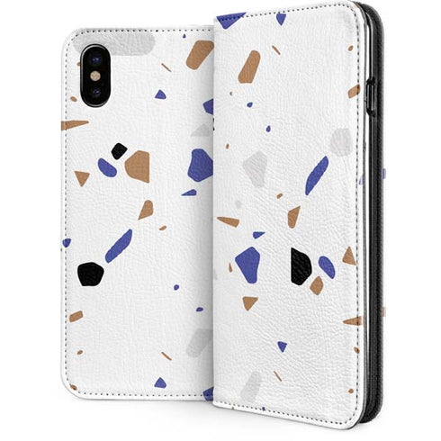 White Terrazzo iPhone 8 Folio Case