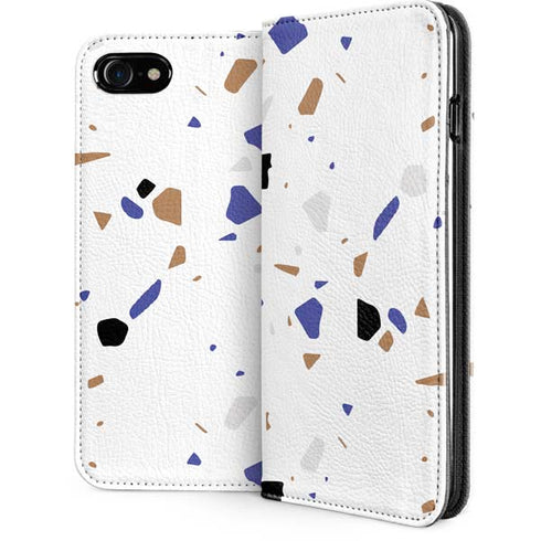White Terrazzo iPhone Cases