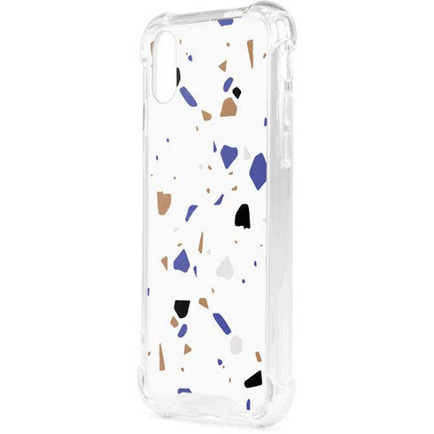White Terrazzo iPhone XS Clear Case