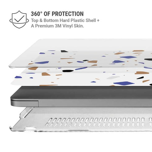 White Terrazzo MacBook Pro 14in (2021-24) Case plus Skin