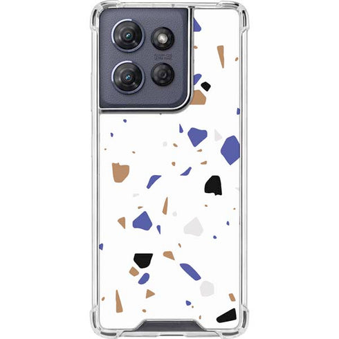 White Terrazzo Moto G 5G (2025) Clear Case