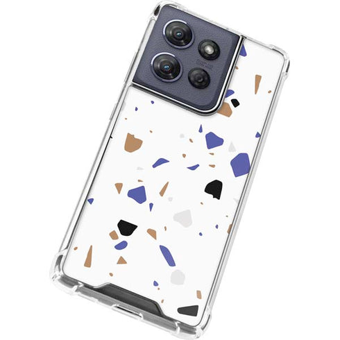 White Terrazzo Moto G 5G (2025) Clear Case