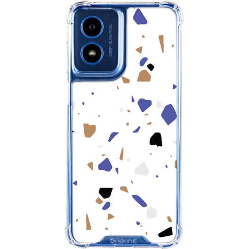 White Terrazzo Moto G Play 4G (2024) Clear Case