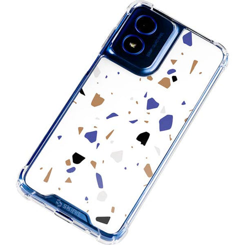 White Terrazzo Moto G Play 4G (2024) Clear Case