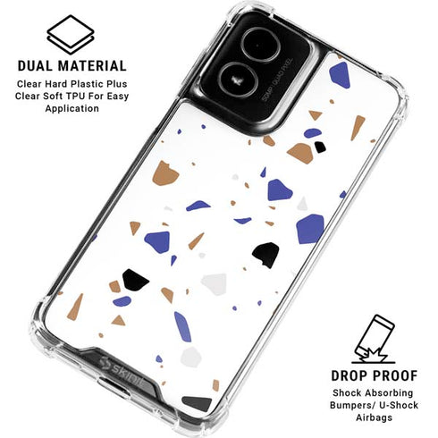 White Terrazzo Moto G Power 5G (2024) Clear Case