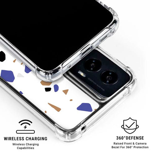 White Terrazzo Moto G Power 5G (2024) Clear Case