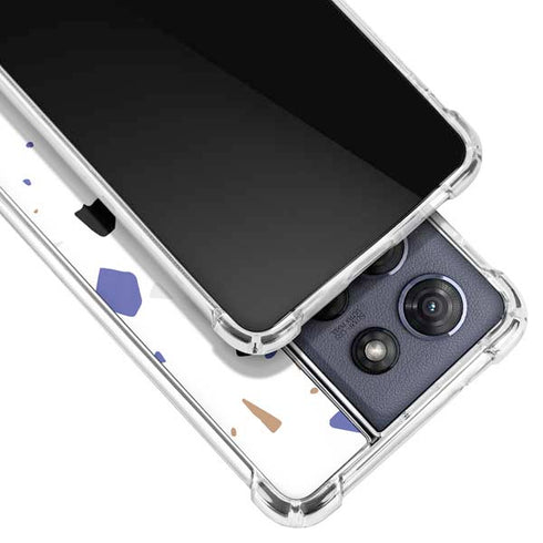 White Terrazzo Moto G Stylus 5G (2025) Clear Case