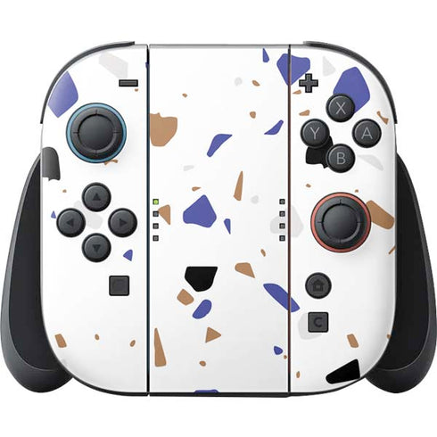 White Terrazzo Nintendo Skins