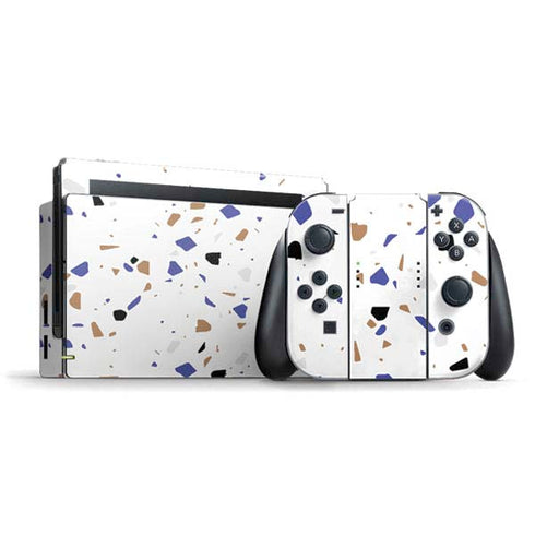 White Terrazzo Nintendo Skins