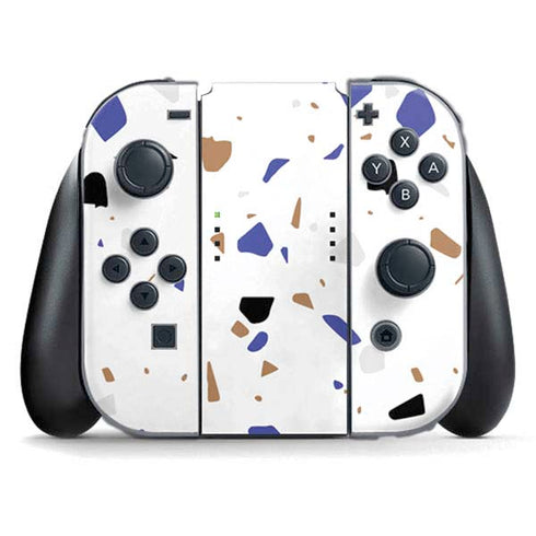 White Terrazzo Nintendo Skins