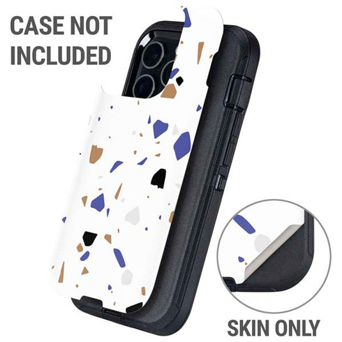 White Terrazzo Otterbox Defender iPhone Skin
