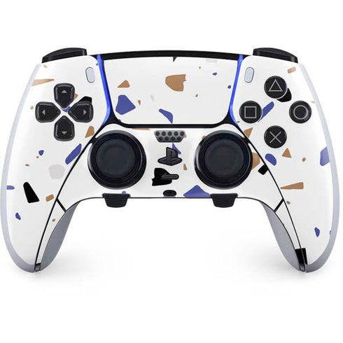 White Terrazzo PS5 DualSense Edge Pro Controller Skin