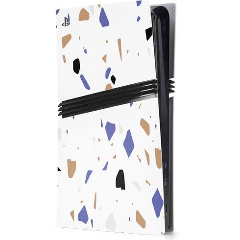 White Terrazzo PS5 Pro Console Skin