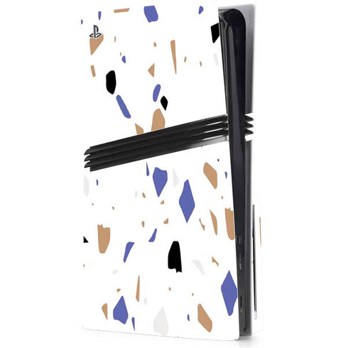 White Terrazzo PlayStation PS5 Skins