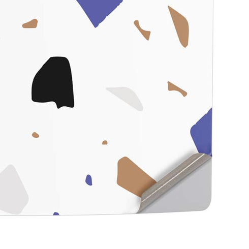 White Terrazzo PS5 Pro Disk Console Skin