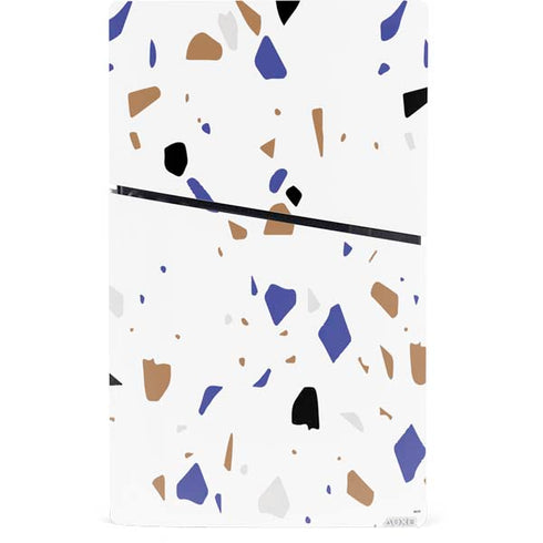 White Terrazzo PS5 Slim Digital Edition Console Skin