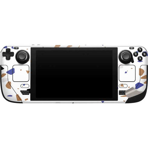 White Terrazzo Steam Deck Handheld Gaming Computer Skin
