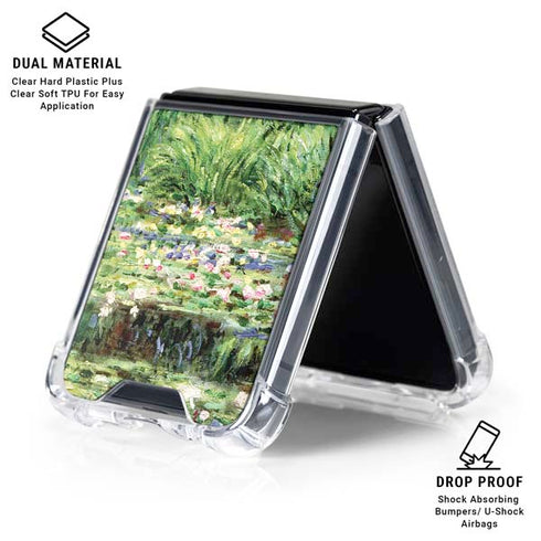White Waterlilies, 1899 by Monet Galaxy Z Flip6 Clear Case
