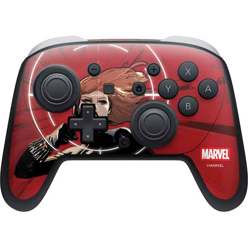 Marvel Black Widow Widowmaker Nintendo Switch 2 (2025) Pro Controller Skin