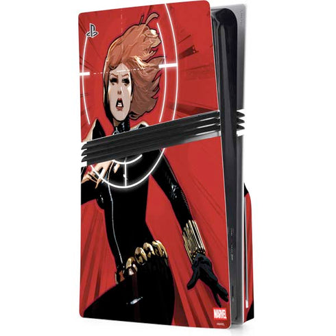 Marvel Black Widow Widowmaker PS5 Pro Disk Console Skin