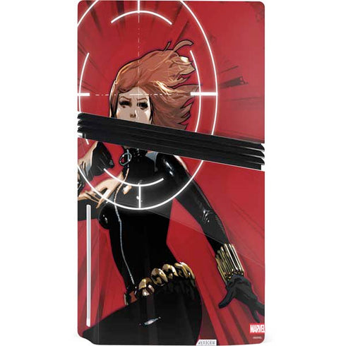 Marvel Black Widow Widowmaker PS5 Pro Disk Console Skin