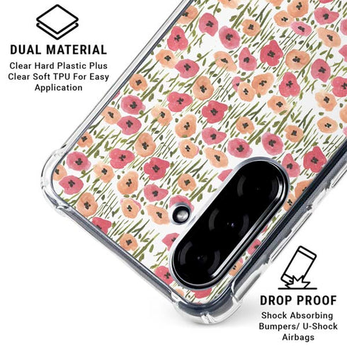 Bouffants and Broken Hearts Wild Garden Galaxy A36 5G Clear Case