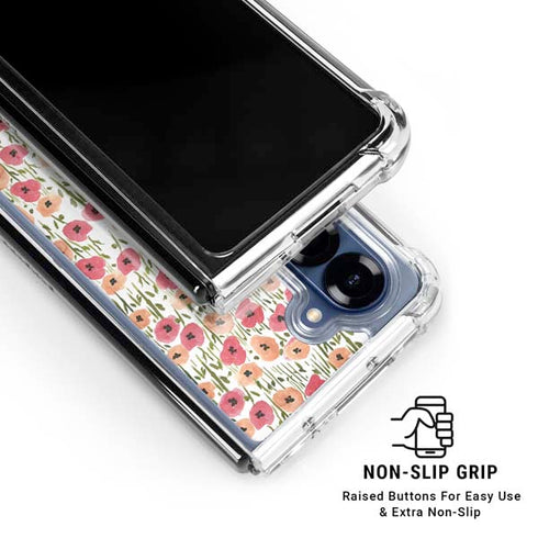 Bouffants and Broken Hearts Wild Garden Galaxy Z Fold6 Clear Case
