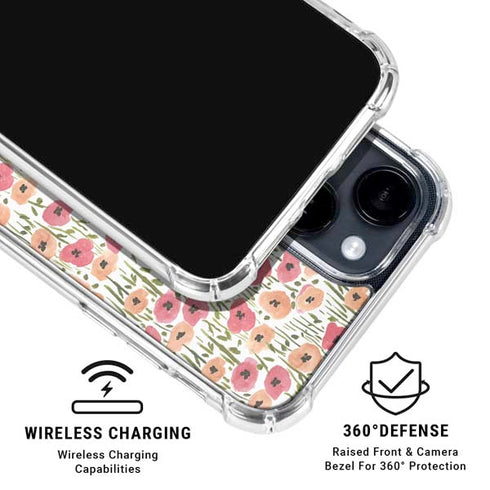 Bouffants and Broken Hearts Wild Garden iPhone 15 Clear Case