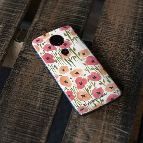 Bouffants and Broken Hearts Wild Garden Moto E5 Plus Skin