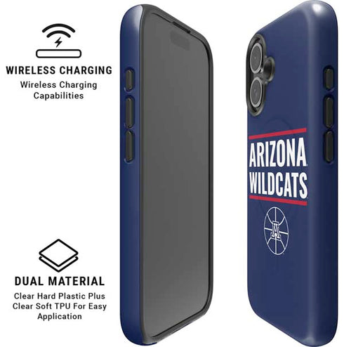 University of Arizona Wildcats Basketball Mark iPhone 16 Plus Magsafe Impact Case