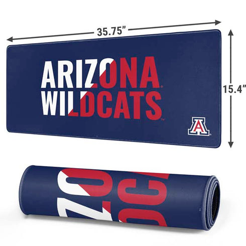 University of Arizona Wildcats Logo Split Blue Gaming Mouse Pad