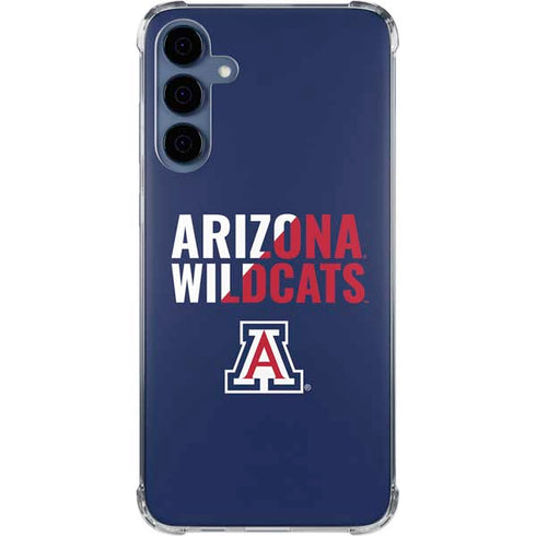 University of Arizona Wildcats Logo Split Blue Galaxy A55 5G Clear Case