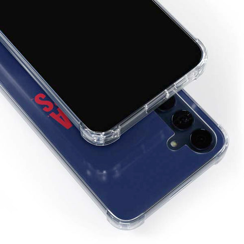 University of Arizona Wildcats Logo Split Blue Galaxy A55 5G Clear Case