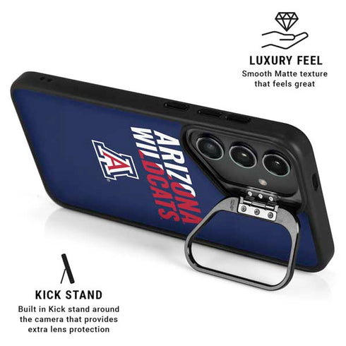 University of Arizona Wildcats Logo Split Blue Galaxy S24 FE Kickstand Case