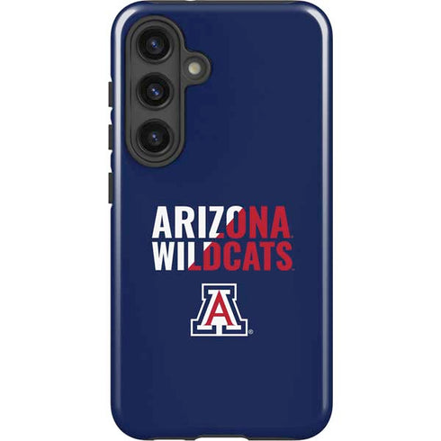 University of Arizona Wildcats Logo Split Blue Galaxy S25 Impact Case