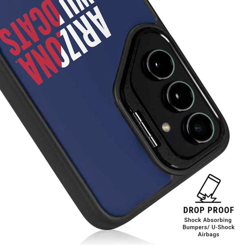 University of Arizona Wildcats Logo Split Blue Galaxy S25 Kickstand Case