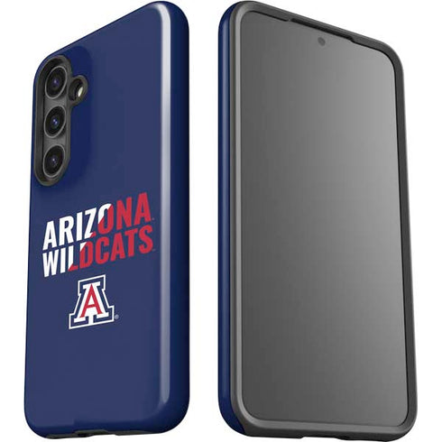 University of Arizona Wildcats Logo Split Blue Galaxy S25 Plus Impact Case